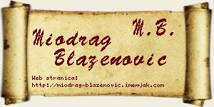 Miodrag Blaženović vizit kartica